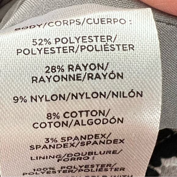 Loft black and gray animal cheetah print A line skirt size 8 B155 - Picture 3 of 4